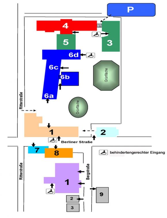 Lageplan der Verwaltung