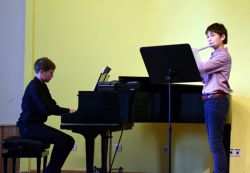 2. Preis für Heinrich Biskup (Querflöte) und Aaron Petrick (Klavier) - (Foto: LK Prignitz)