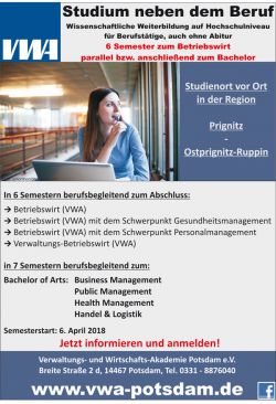 Flyer der VWA