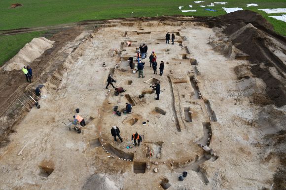 Von oben sind die Umrisse des Gebäudes gut zu erkennen. Foto: Landkreis Prignitz