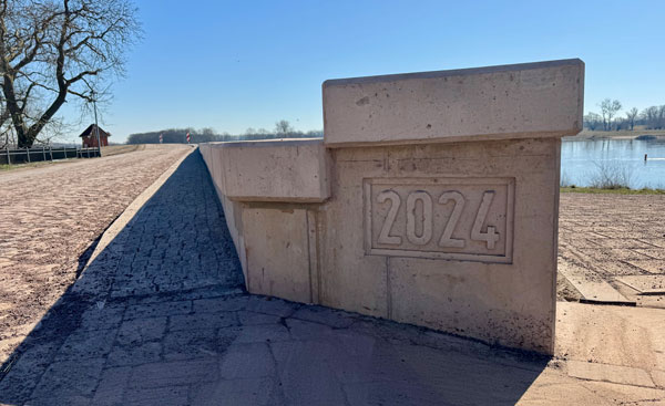 Die neue Hochwasserschutzanlage konnte im Dezember 2024 fertiggestellt werden.(Foto: LK Prignitz)