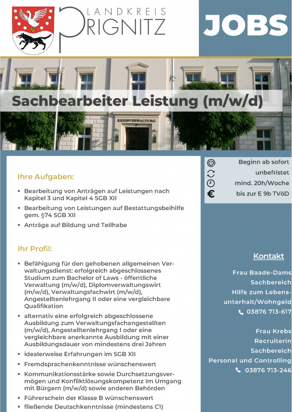 Sachbearbeiter Leistung (m/w/d) - Seite 1