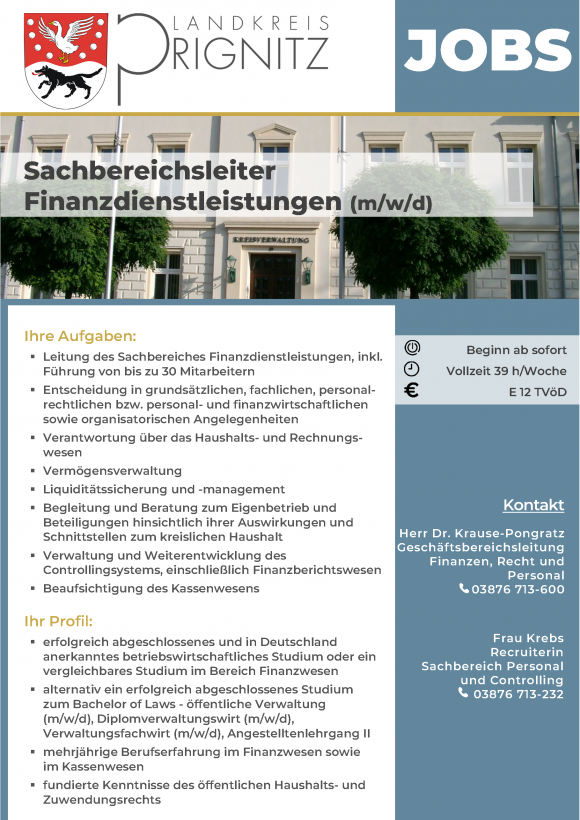 Sachbereichsleiter Finanzdienstleistungen (m/w/d) - Seite 1