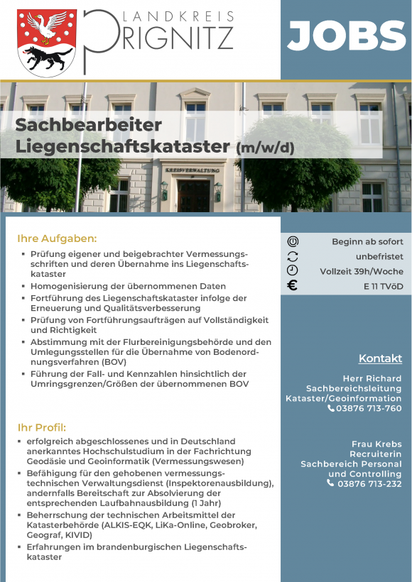 Sachbearbeiter  Liegenschaftskataster (m/w/d) - Seite 1