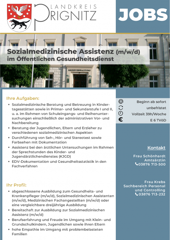 Sozialmedizinische Assistenz (m/w/d)im Öffentlichen Gesundheitsdienst - Seite 1