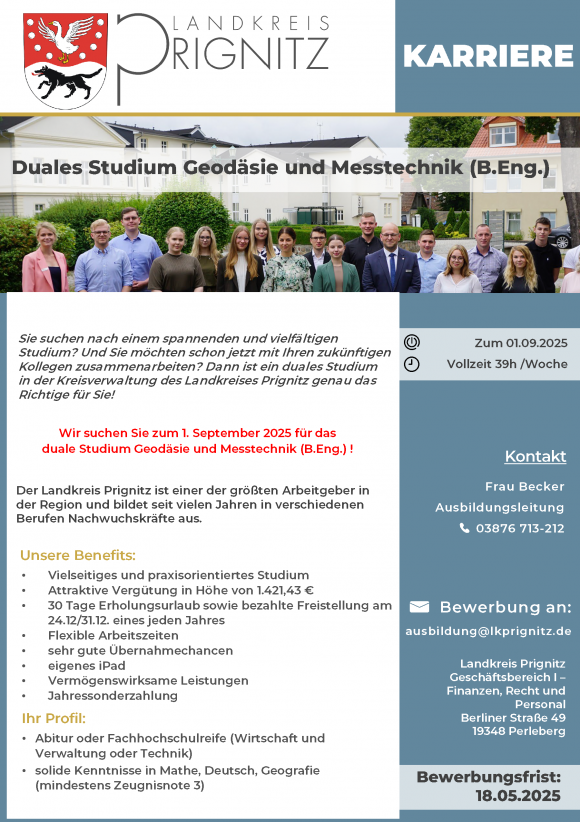   Duales Studium Geodäsie und Messtechnik (B.Eng.) - Seite 1