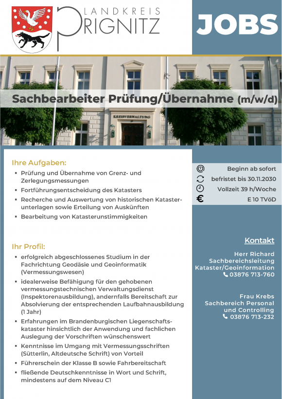 Sachbearbeiter Prüfung/Übernahme (m/w/d) - Seite 1