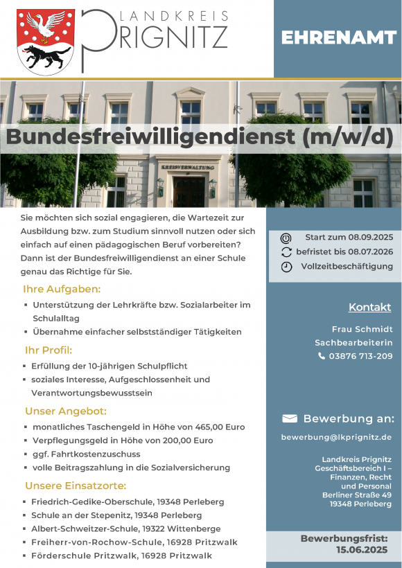  Bundesfreiwilligendienst (m/w/d)