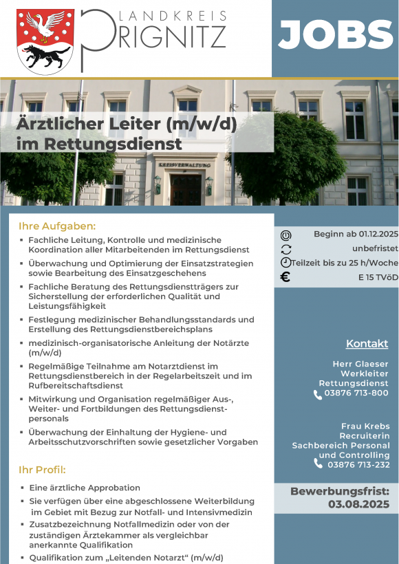 Ärztlicher Leiter (m/w/d) im Rettungsdienst - Seite 1
