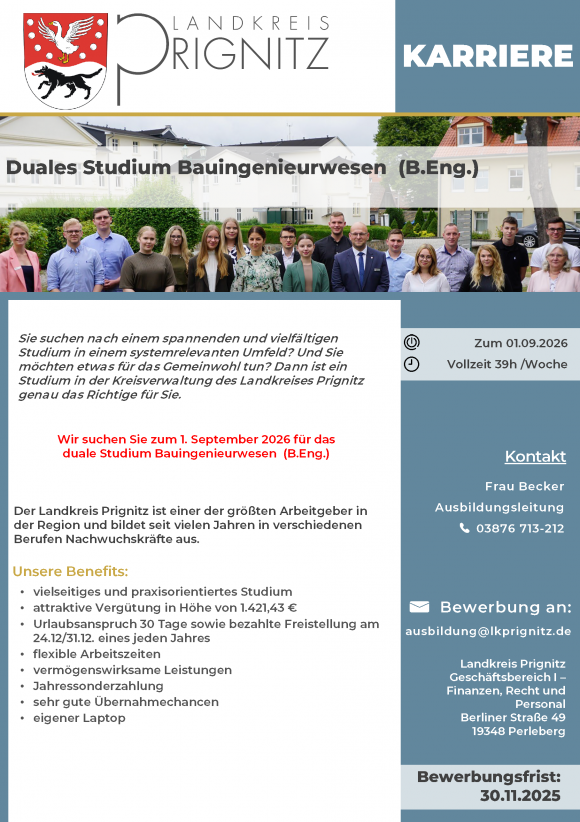 Duales Studium Bauingenieurwesen  (B.Eng.)  - Seite 1