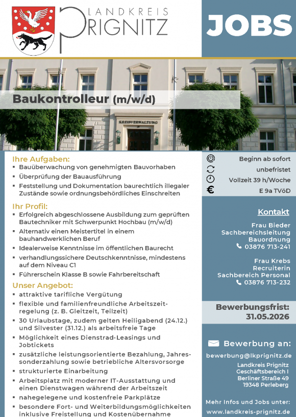 Baukontrolleur (m/w/d)