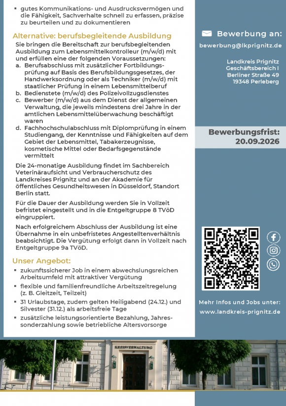Lebensmittelkontrolleur (m/w/d)  oder berufsbegleitende Ausbildung zum Lebensmittelkontrolleur (m/w/d)  - Seite 2